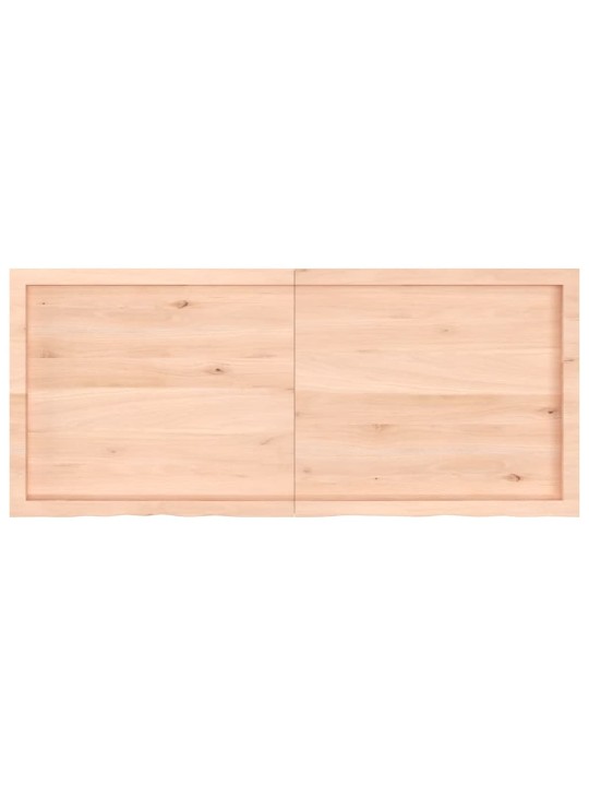 Nástěnná police 140x60x(2-6) cm neošetřené masivní dubové dřevo