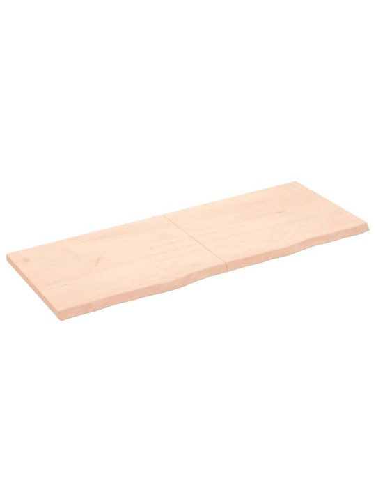 Nástěnná police 160x60x(2-4) cm neošetřené masivní dubové dřevo