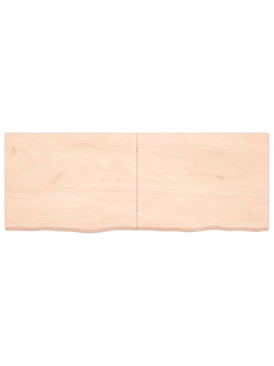 Nástěnná police 160x60x(2-4) cm neošetřené masivní dubové dřevo