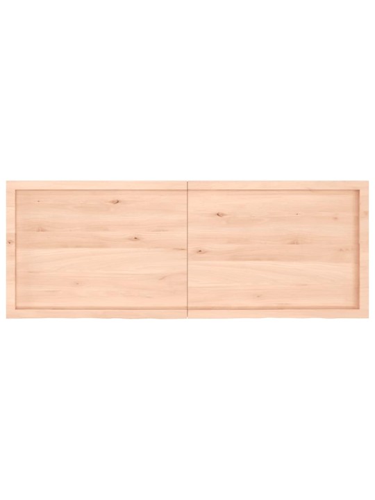 Nástěnná police 160x60x(2-4) cm neošetřené masivní dubové dřevo