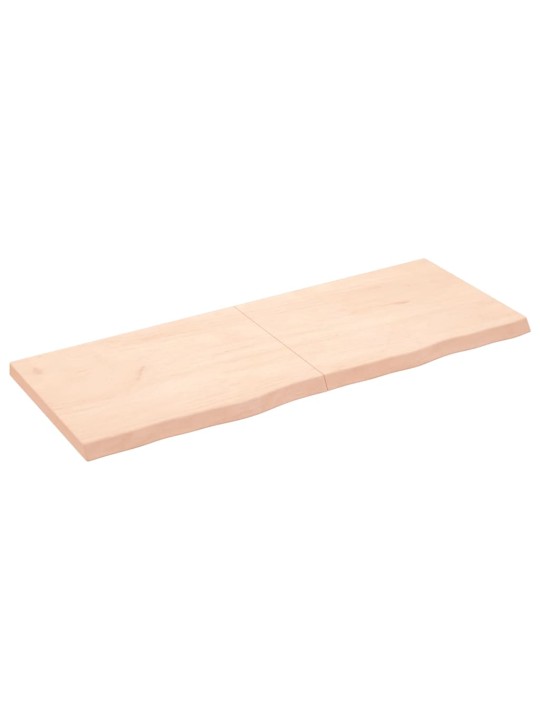 Nástěnná police 160x60x(2-6) cm neošetřené masivní dubové dřevo