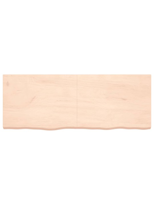 Nástěnná police 160x60x(2-6) cm neošetřené masivní dubové dřevo