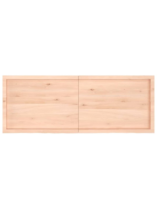 Nástěnná police 160x60x(2-6) cm neošetřené masivní dubové dřevo