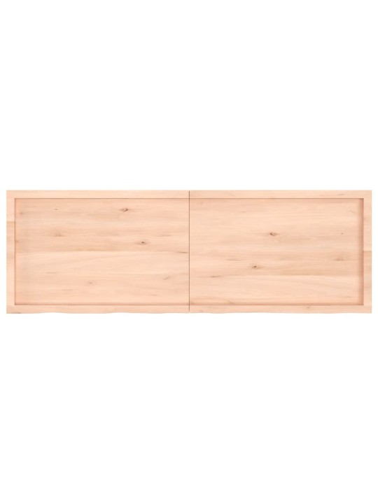 Nástěnná police 180x60x(2-4) cm neošetřené masivní dubové dřevo
