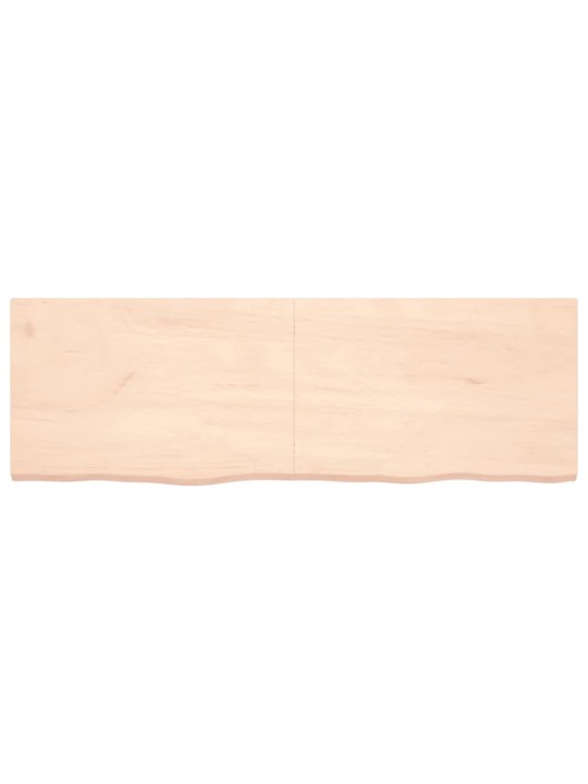 Nástěnná police 180x60x(2-4) cm neošetřené masivní dubové dřevo