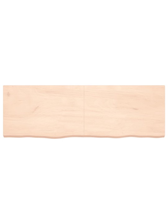 Nástěnná police 180x60x(2-6) cm neošetřené masivní dubové dřevo