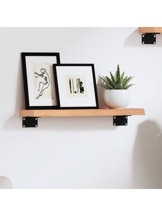 Nástěnná police světle hnědá 40x10x2 cm ošetřený masivní dub