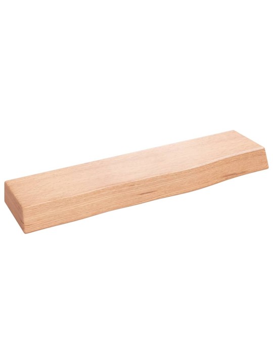 Nástěnná police světle hnědá 40x10x4 cm ošetřený masivní dub