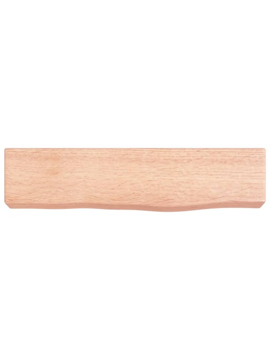Nástěnná police světle hnědá 40x10x6 cm ošetřený masivní dub