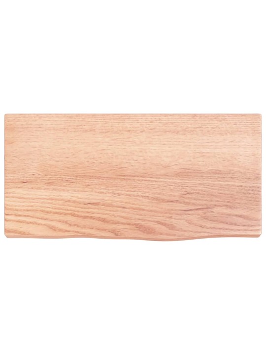 Nástěnná police světle hnědá 40x20x2 cm ošetřený masivní dub