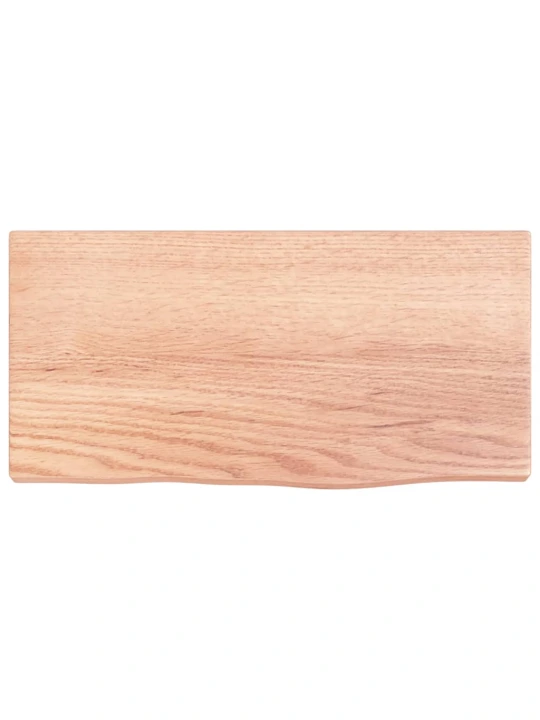 Nástěnná police světle hnědá 40x20x2 cm ošetřený masivní dub