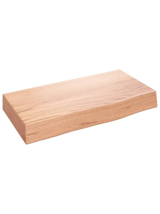 Nástěnná police světle hnědá 40x20x6 cm ošetřený masivní dub