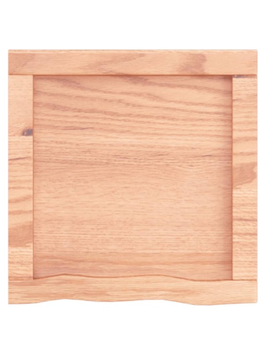 Nástěnná police světle hnědá 40x40x(2-4)cm ošetřený masivní dub