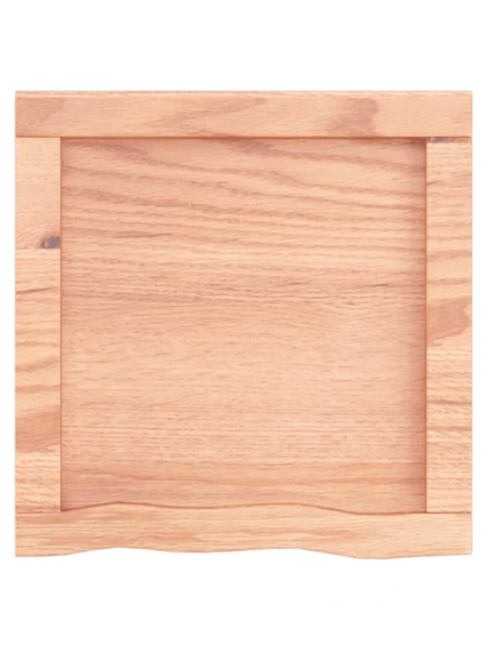 Nástěnná police světle hnědá 40x40x(2-4)cm ošetřený masivní dub