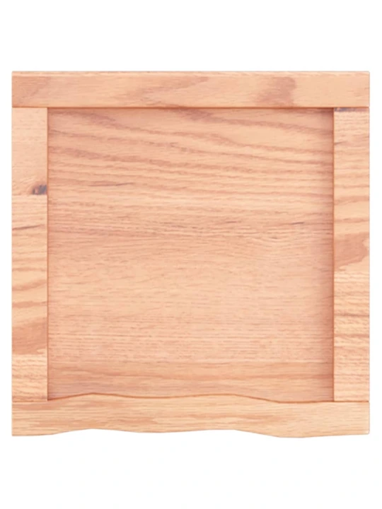 Nástěnná police světle hnědá 40x40x(2-6)cm ošetřený masivní dub