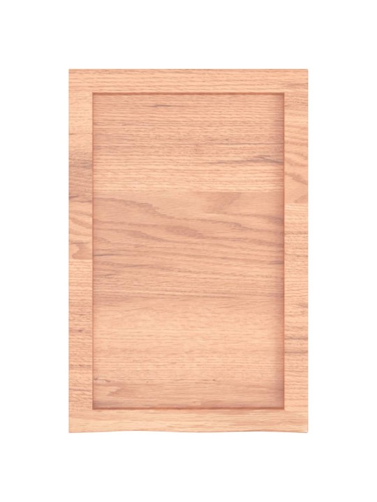 Nástěnná police světle hnědá 40x60x(2-6)cm ošetřený masivní dub