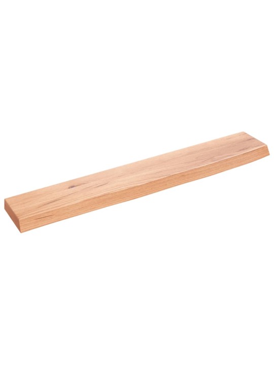 Nástěnná police světle hnědá 60x10x2 cm ošetřený masivní dub