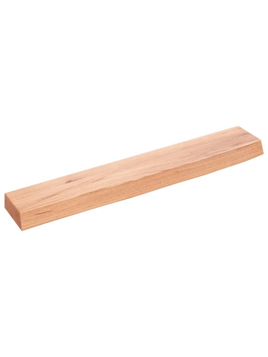 Nástěnná police světle hnědá 60x10x4 cm ošetřený masivní dub