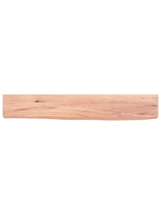 Nástěnná police světle hnědá 60x10x4 cm ošetřený masivní dub