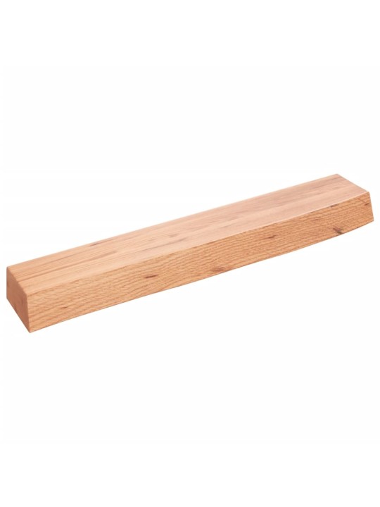 Nástěnná police světle hnědá 60x10x6 cm ošetřený masivní dub