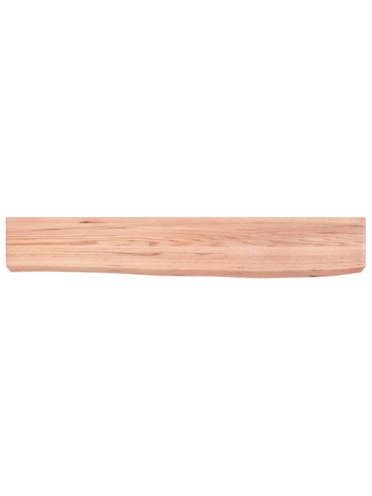 Nástěnná police světle hnědá 60x10x6 cm ošetřený masivní dub