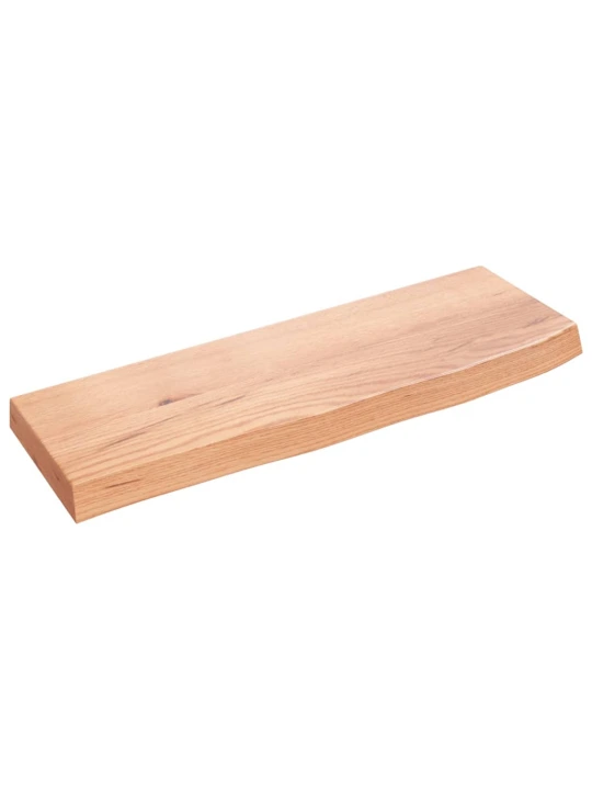 Nástěnná police světle hnědá 60x20x4 cm ošetřený masivní dub