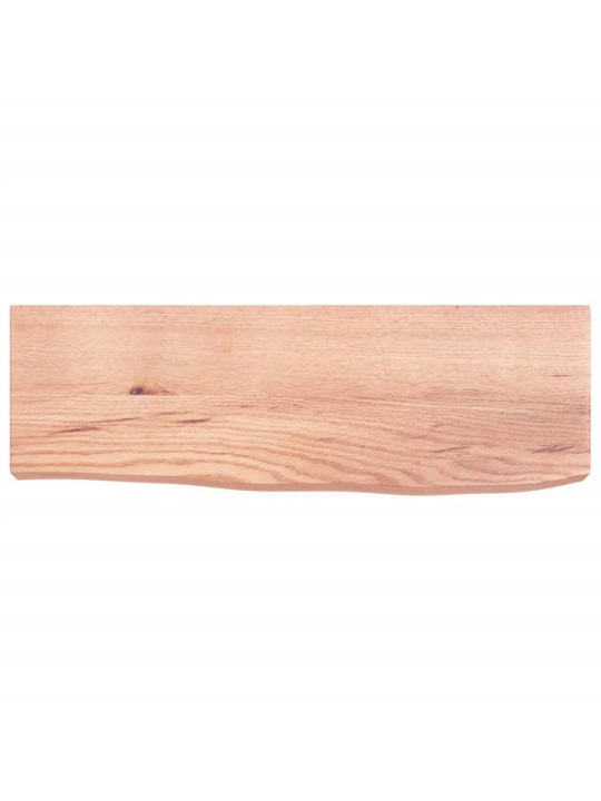 Nástěnná police světle hnědá 60x20x6 cm ošetřený masivní dub