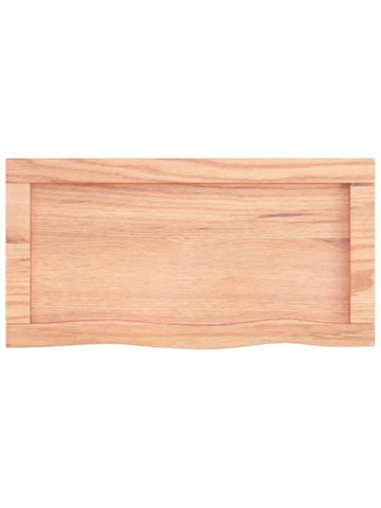 Nástěnná police světle hnědá 60x30x(2-6)cm ošetřený masivní dub