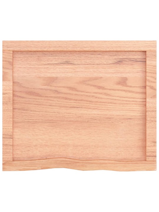 Nástěnná police světle hnědá 60x50x(2-4)cm ošetřený masivní dub
