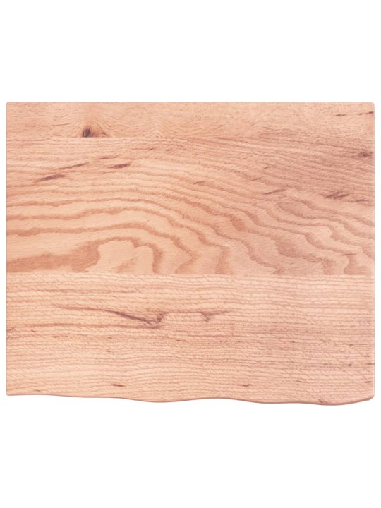 Nástěnná police světle hnědá 60x50x(2-6)cm ošetřený masivní dub
