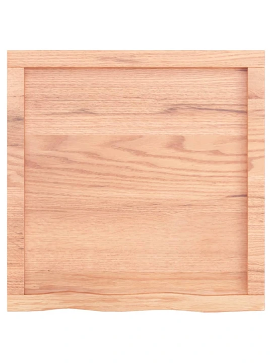 Nástěnná police světle hnědá 60x60x(2-4)cm ošetřený masivní dub