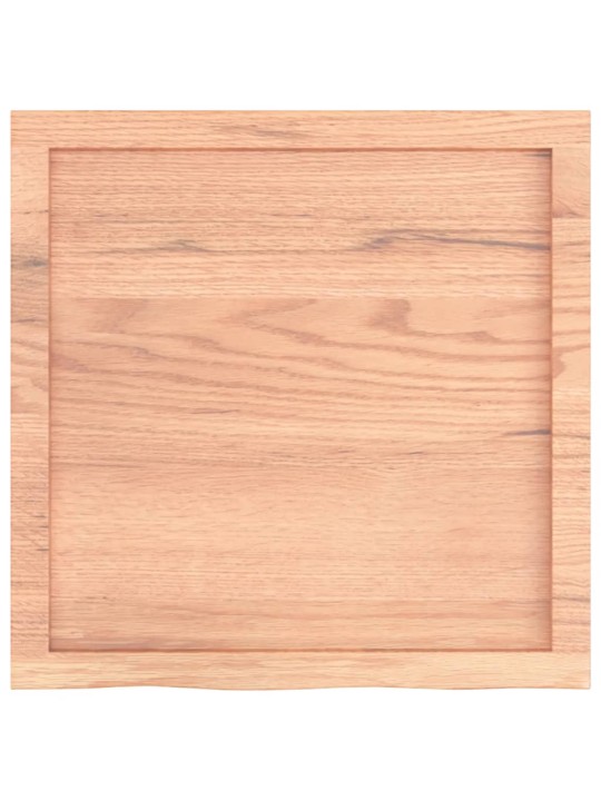 Nástěnná police světle hnědá 60x60x(2-6)cm ošetřený masivní dub