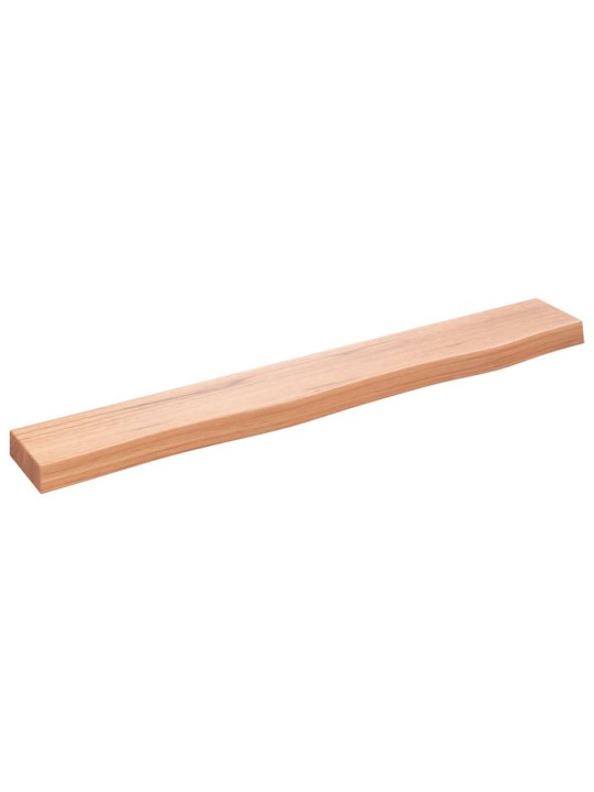 Nástěnná police světle hnědá 80x10x4 cm ošetřený masivní dub