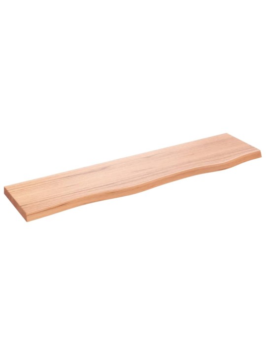 Nástěnná police světle hnědá 80x20x2 cm ošetřený masivní dub