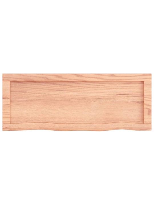 Nástěnná police světle hnědá 80x30x(2-6)cm ošetřený masivní dub