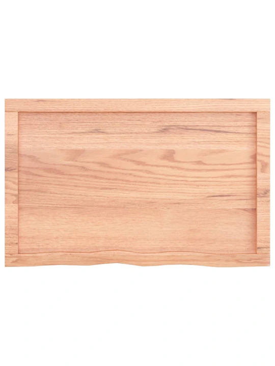 Nástěnná police světle hnědá 80x50x(2-6)cm ošetřený masivní dub