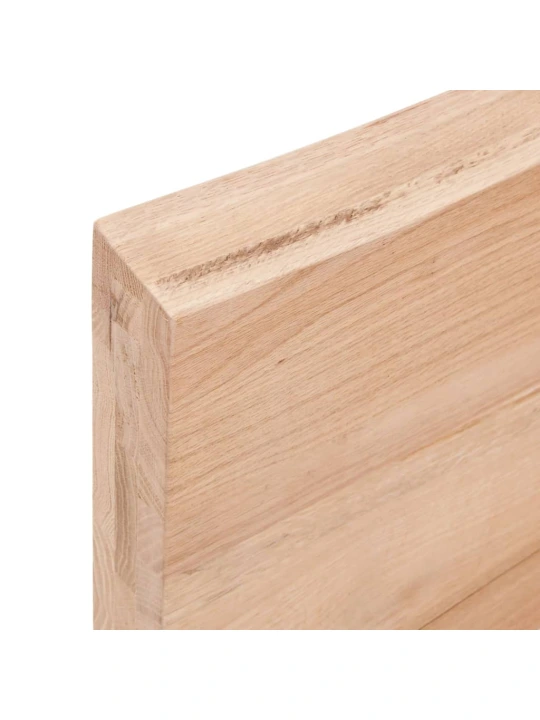 Nástěnná police světle hnědá 80x50x(2-6)cm ošetřený masivní dub