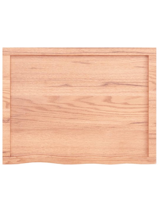Nástěnná police světle hnědá 80x60x(2-4)cm ošetřený masivní dub