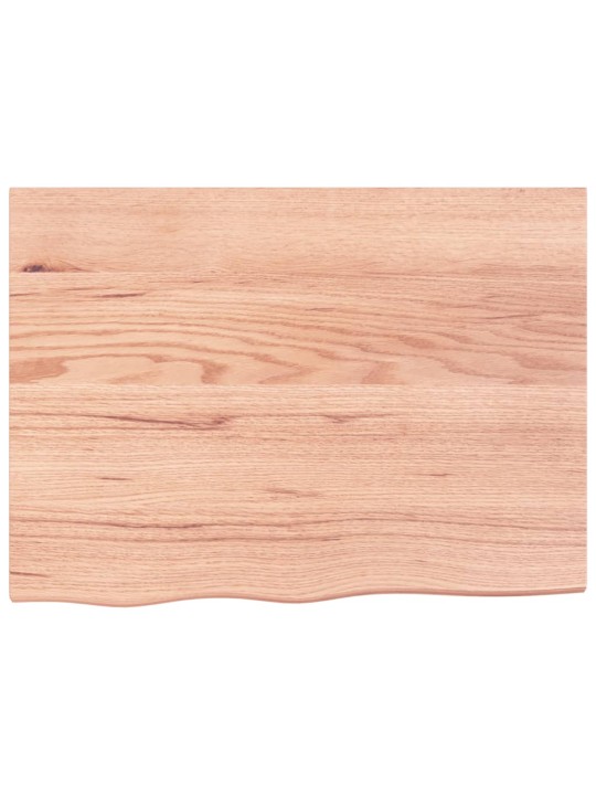 Nástěnná police světle hnědá 80x60x(2-6)cm ošetřený masivní dub