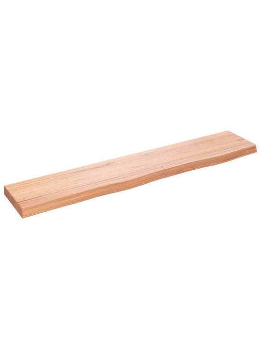 Nástěnná police světle hnědá 100x20x4 cm ošetřený masivní dub