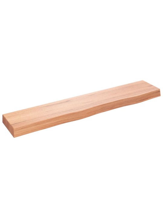 Nástěnná police světle hnědá 100x20x6 cm ošetřený masivní dub