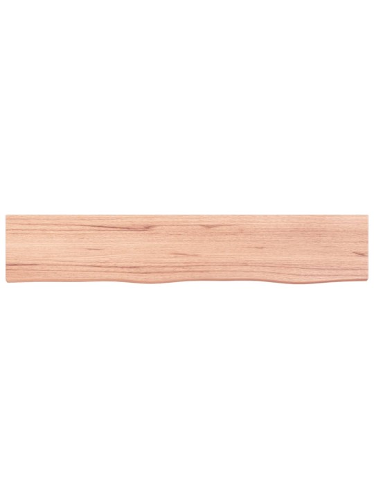 Nástěnná police světle hnědá 100x20x6 cm ošetřený masivní dub