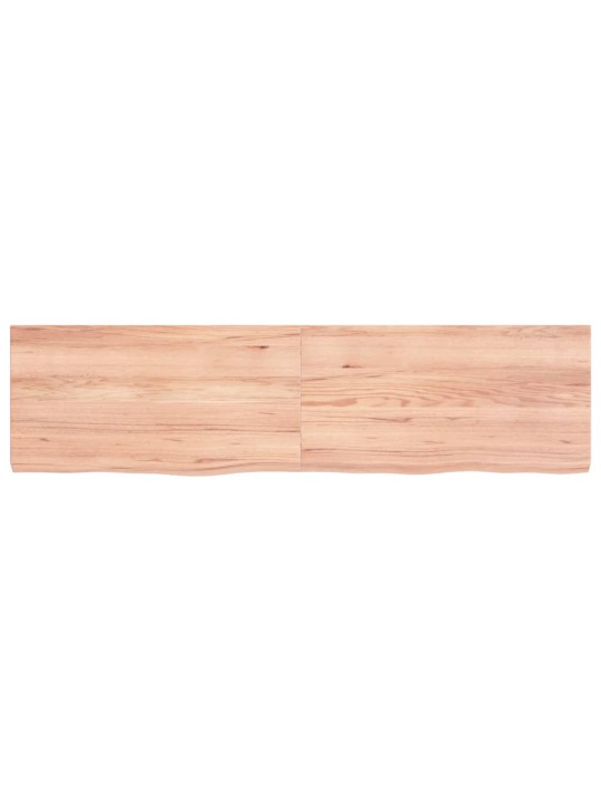 Nástěnná police hnědá 120x30x(2-4)cm ošetřený masivní dub