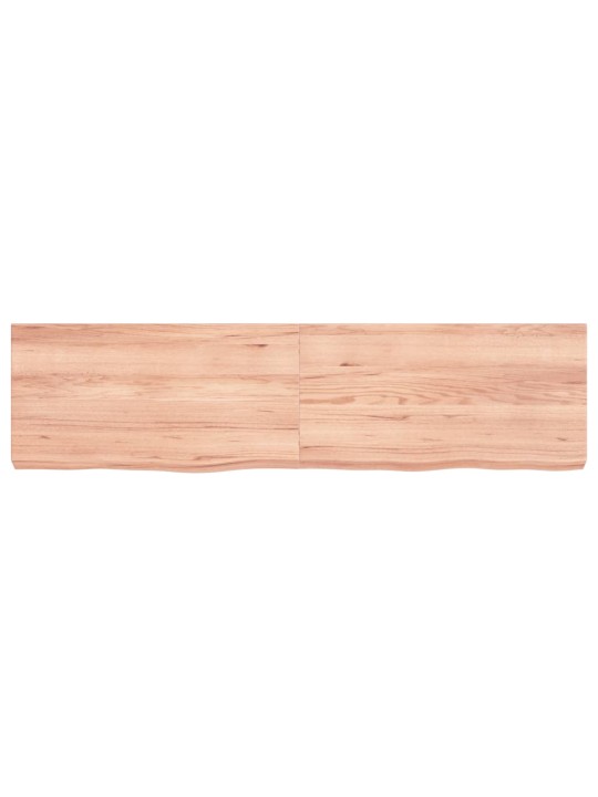 Nástěnná police hnědá 120x30x(2-6)cm ošetřený masivní dub