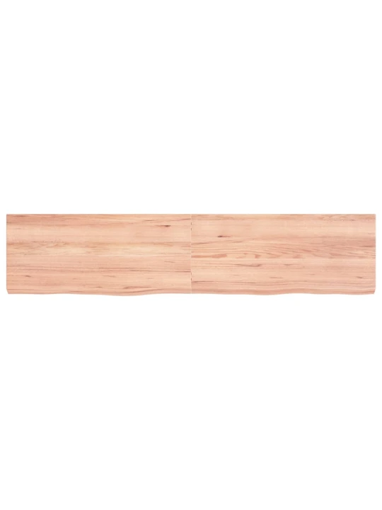 Nástěnná police hnědá 180x40x(2-6)cm ošetřený masivní dub