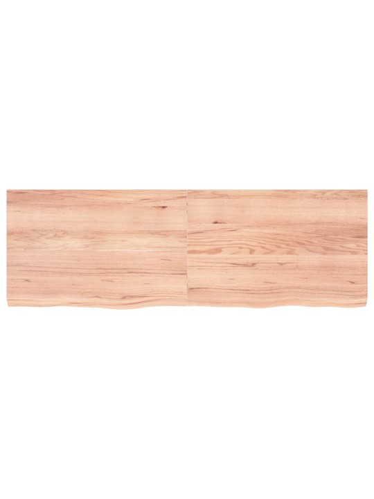Nástěnná police hnědá 180x60x(2-6)cm ošetřený masivní dub