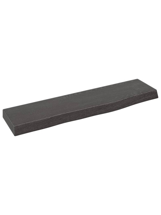 Nástěnná police tmavě hnědá 40x10x2 cm ošetřený masivní dub