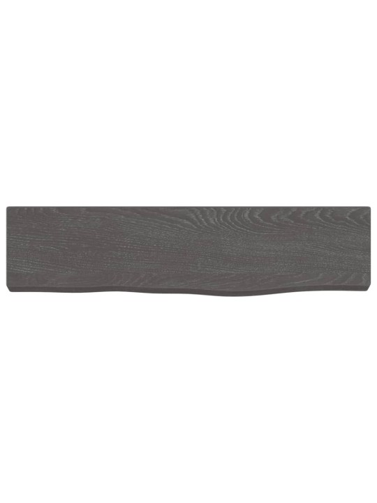 Nástěnná police tmavě hnědá 40x10x2 cm ošetřený masivní dub