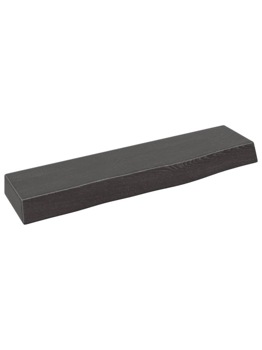 Nástěnná police tmavě hnědá 40x10x4 cm ošetřený masivní dub