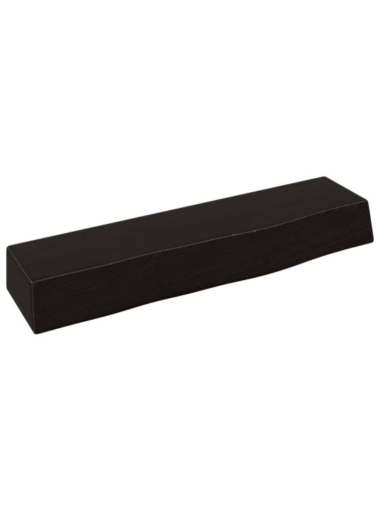 Nástěnná police tmavě hnědá 40x10x6 cm ošetřený masivní dub